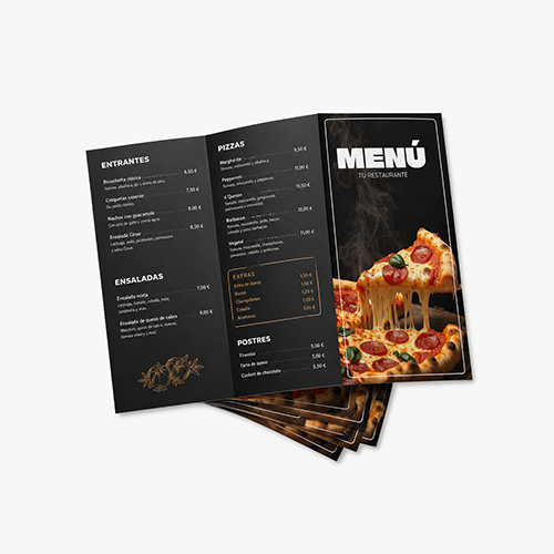 Cartas de restaurante impresas en Moralzarzal