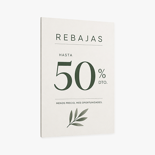 Carteles rígidos impresos personalizados en Moralzarzal