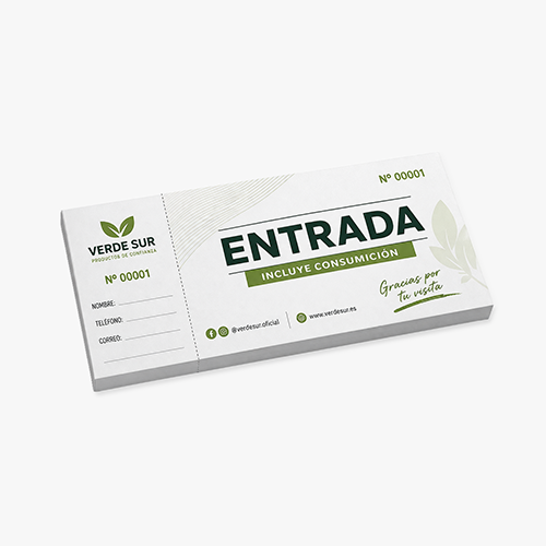 Papeletas impresas personalizadas en Madrid