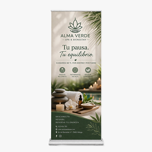 Roll up publicitario para ferias y eventos en Madrid